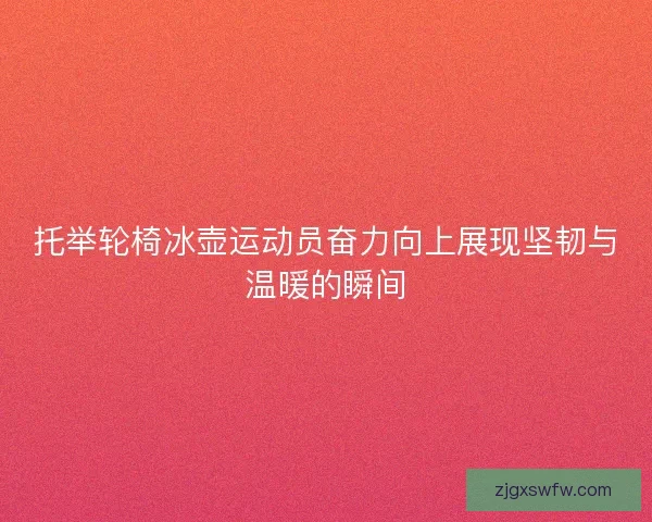 托举轮椅冰壶运动员奋力向上展现坚韧与温暖的瞬间